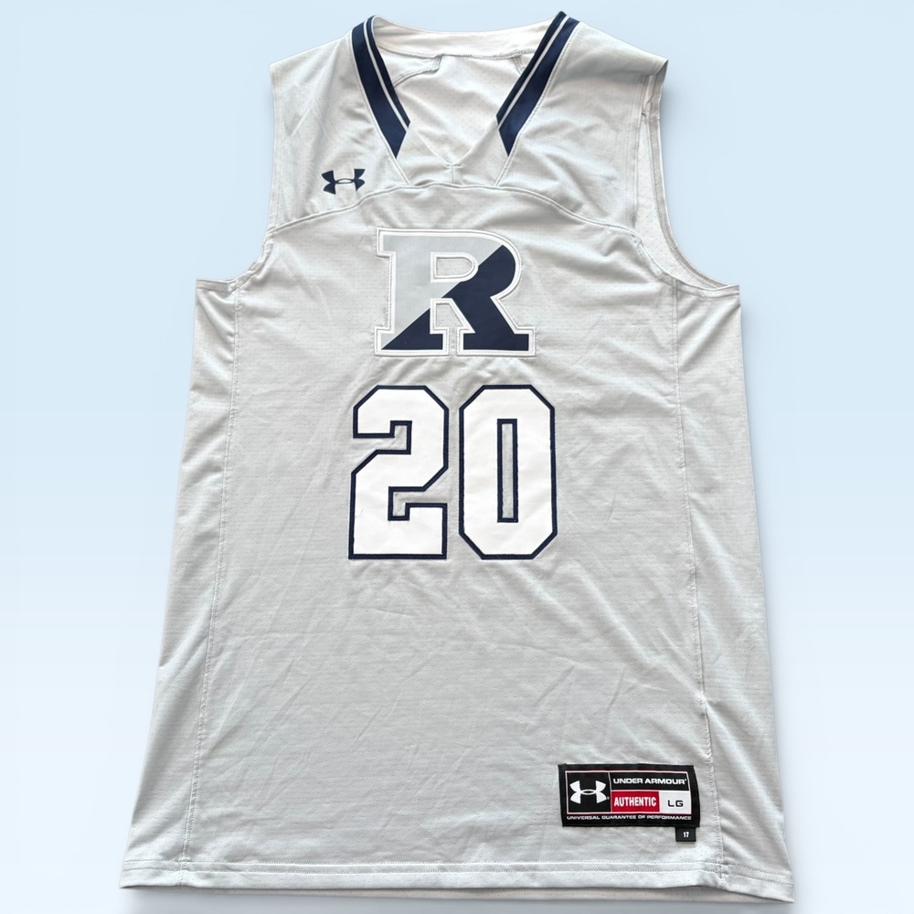 Basketball Jersey Mens Large Gray #20 Authentic Under Armour